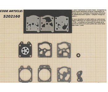 Membraanset voor Walbro carburateur - vervangnummer D20-WA, WT