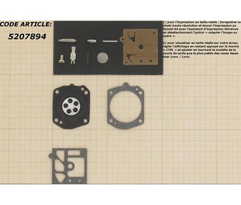 Membraanset voor Walbro carburateur - vervangnummer K10-HD