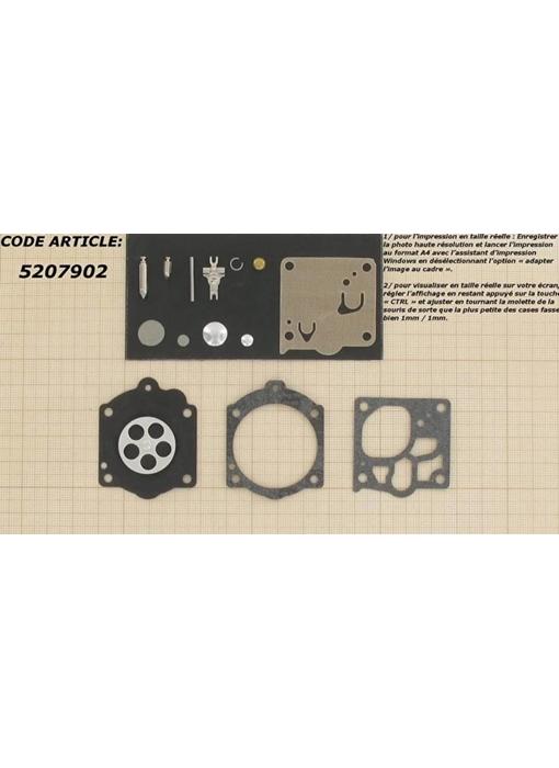 Membraanset voor Walbro carburateur - vervangnummer K15-WJ