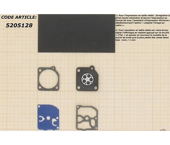 Membraanset voor Zama C1Q carburateur - vervangnummer GND29 - past op Stihl 021, 023, 025 en Dolmar 341, 342, 343, PS34, PS340, FR108