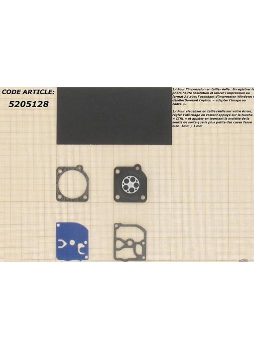 Membraanset voor Zama C1Q carburateur - vervangnummer GND29 - past op Stihl 021, 023, 025 en Dolmar 341, 342, 343, PS34, PS340, FR108