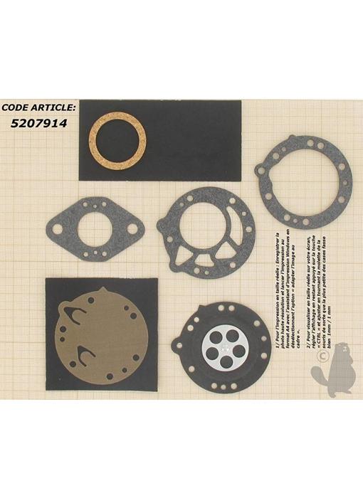 Membraanset voor Zama carburateur - vervangnummer GND30 - past op Stihl 070, 08, 090, TS350S