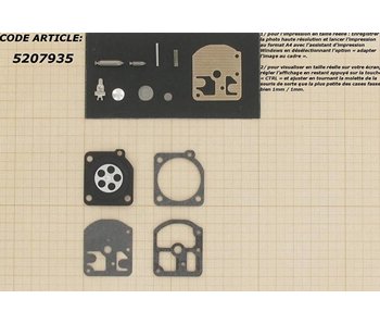 Membraanset voor Zama carburateur - vervangnummer RB-11 - past op Stihl 09, 010, 011 en 012