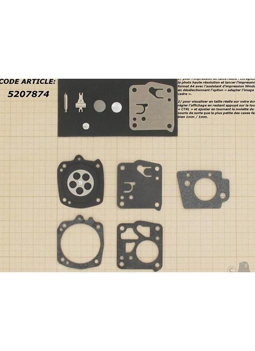 Membraanset voor Tillotson carburateur - vervangnummer RK-21HS - past op Stihl TS50, TS510, TS760, 041, 045, 051, 056, 076