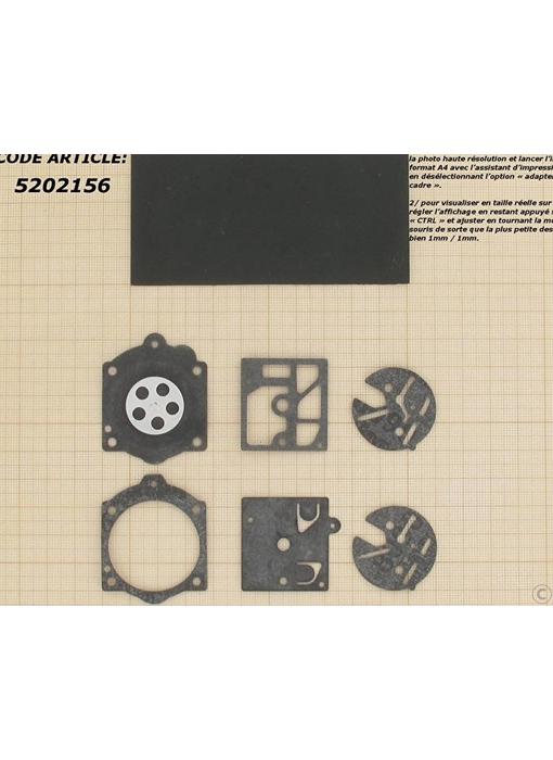 Membraanset voor Walbro carburateur - vervangnummer D1-HDC en D10-HDC - past op Stihl 015 en Solo 600, 605, 606, 616 en 631