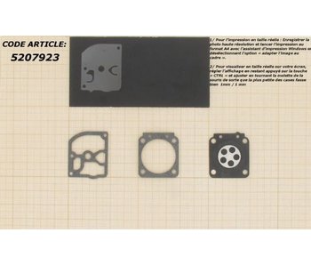 Membraanset voor Zama carburateur - vervangnummer GND50 - past op Stihl BG55, BG85, SH55, HS45, FS450