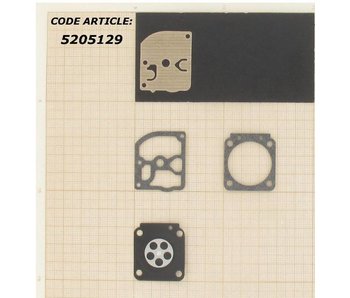 Membraanset voor Zama C1Q carburateur - vervangnummer GND28 - past op Stihl FS38, FS45, FS46, FS85, FS106, FS108, FS400, FS450 en BG75