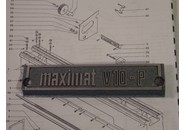 Emco Sold: Maximat V10-P Parts: Name Plate
