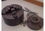 Sold: SCA ø192mm Combination Chuck, Scroll and Independent and backplate