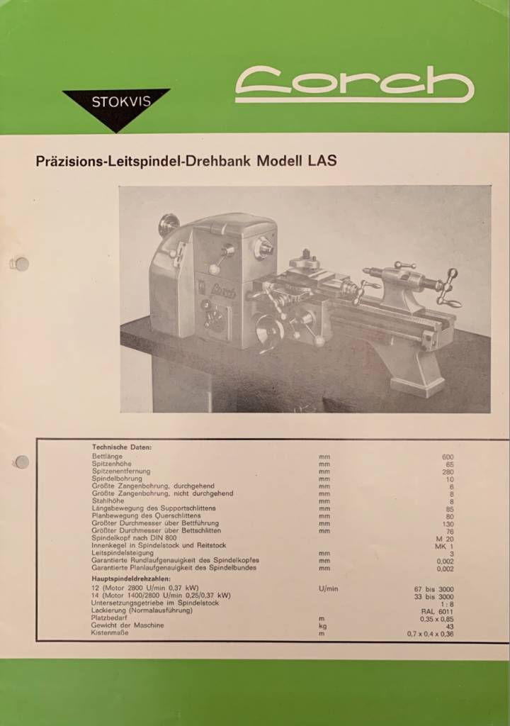 Lorch LAS  Manual and drawings in PDF  Niels Machines
