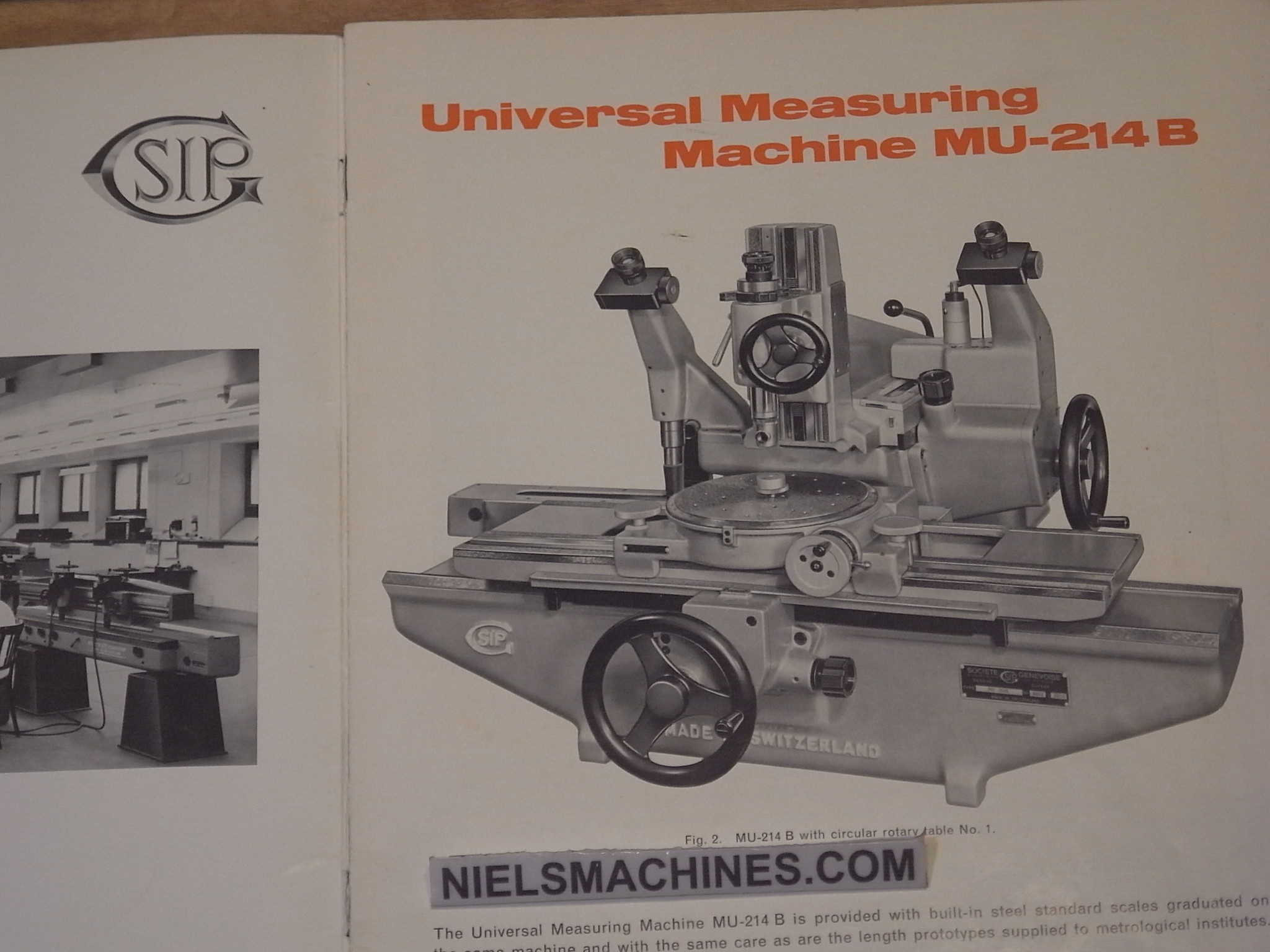 SIP Societe Genevoise MU214B Universal Measuring Machine Attachment