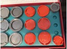 Collection of inserts for watch crystals with a press