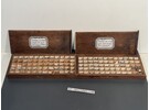Collection of Vintage Watchmaker Watch Crowns in Wooden Box
