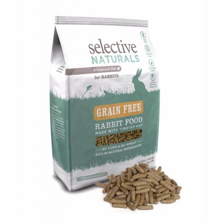 Supreme Alimento para conejos Supreme Selective sin cereales, 1,5 kg – pellets todo en uno con heno de timothy.