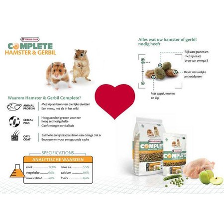 Versele-Laga Aliments complets pour hamsters et gerbilles