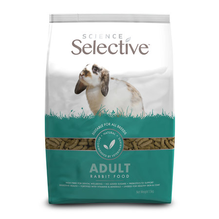 Supreme Aliment complet pour lapins adultes Supreme Selective Rabbit – croquettes tout-en-un (25 % de fibres)
