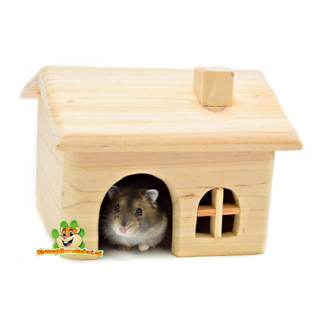 Trixie Houten Huisje Blank 15 cm voor Muizen & Dwerghamsters