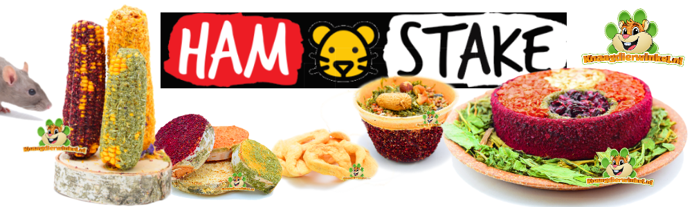 ham-stake natuurlijke knaagdier snacks voor konijn, cavia, hamster, muis, gerbil, rat, chinchilla