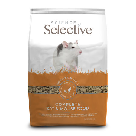 Supreme Aliments sélectifs pour rats et souris, adaptés aux souris, aux rats nains et aux rats domestiques.