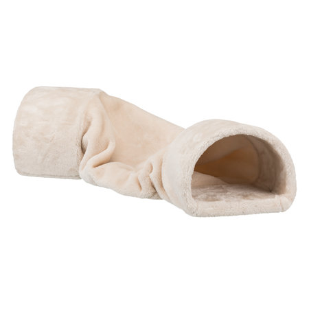 Trixie Pluche Relax Tunnel Beige 80 cm voor Cavia’s, Konijnen & Fretten
