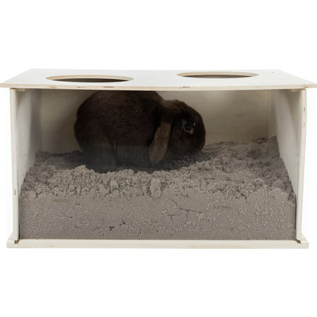 Trixie Seau à creuser en bois, motif lapin, vierge, 58 cm