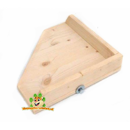 Knaagdierwinkel® Étagère d'angle vierge sans clous avec bord