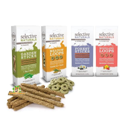 Supreme Boucles naturelles sélectives avec carottes et foin de fléole des prés pour lapins