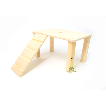 Elmato Holzplattform mit Treppe Rohling 28 cm für Nagetiere!
