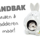 Hamsterhuis & Badhuis Zandbak Hopper Grijs 11 cm
