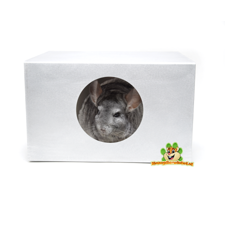Knaagdierwinkel® Maison en aluminium pour chinchillas, octodons, gerbilles et rats, 30 cm de hauteur