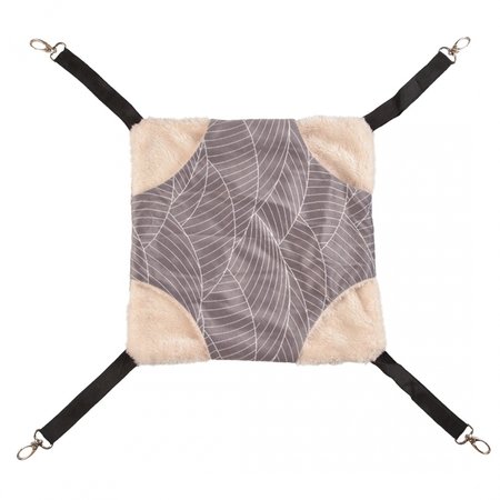Pluche Hangmat Beige Grijs voor Knaagdieren, Konijnen & Fretten!