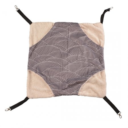 Pluche Hangmat Beige Grijs voor Knaagdieren, Konijnen & Fretten!