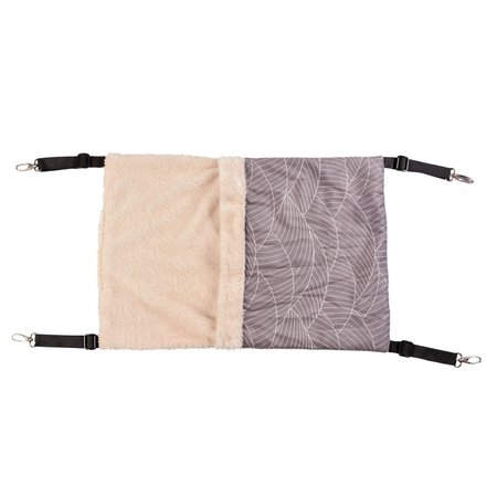 Plush Hanging Bag Beige Grey for Mice, Rats and Ferrets