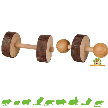 Trixie Set of Wooden Dumbbells 4.5 cm