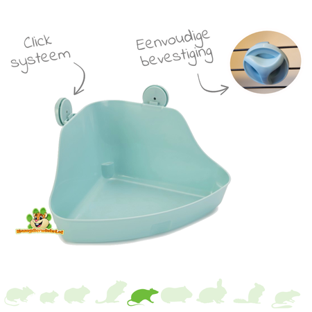 Beeztees Hoektoilet Rodet 32 cm voor Ratten