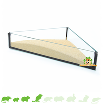 Glass Sand Dish Triangle 20 cm