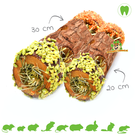 Trixie Snack Tunnel de tronc d'arbre, recherche de nourriture et rongement