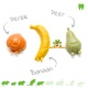 Mélange de fruits à mâcher à base de banane, de pêche et de poire pour rongeurs