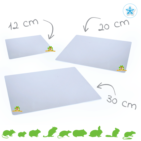 Placa de refrigeración de aluminio para roedores y conejos
