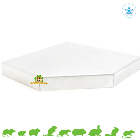 Knaagdierwinkel® ¡Estante esquinero de aluminio de 20 cm para roedores y conejos!