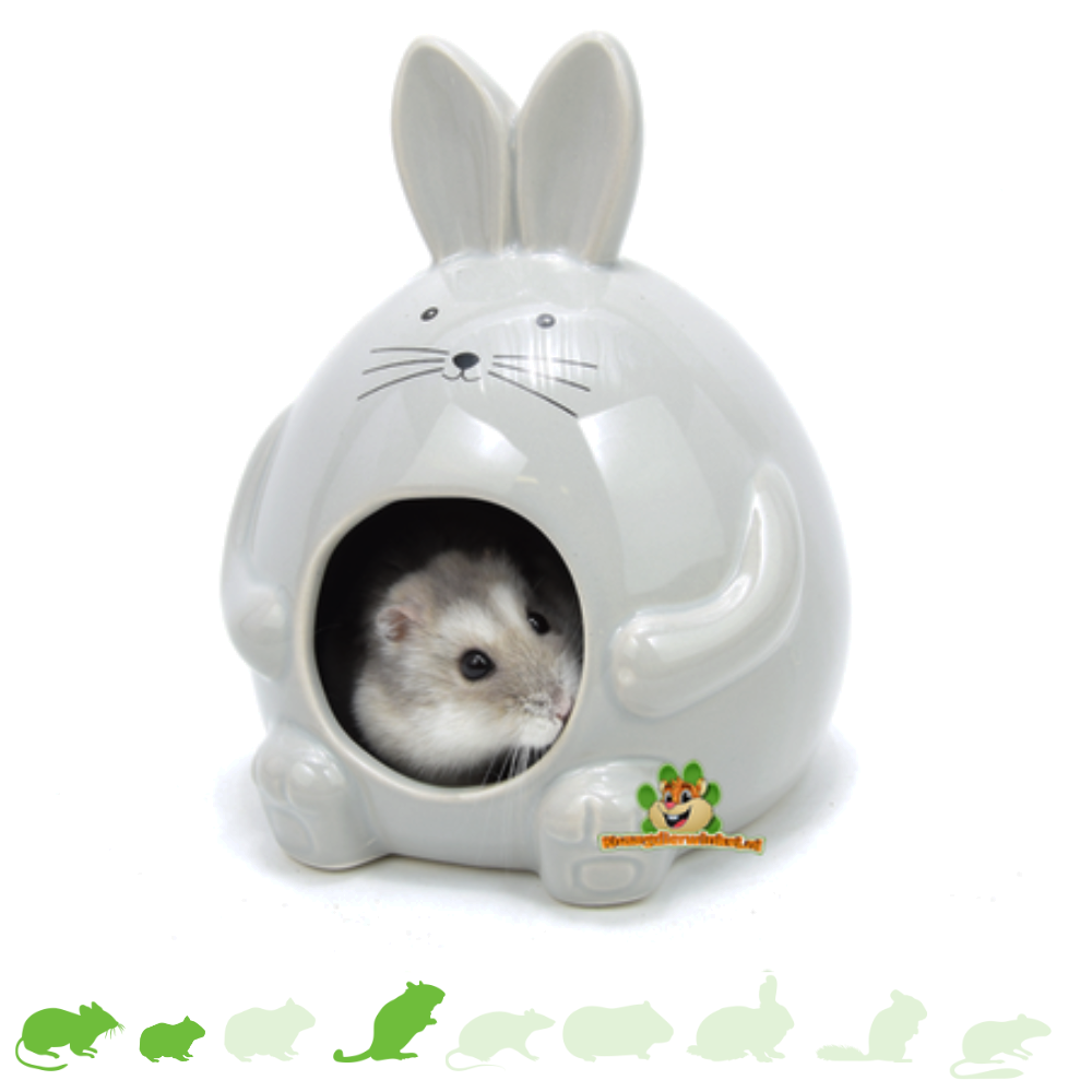 Hamster House & Bath House Hopper Gray 11 cm