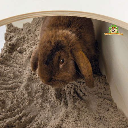 Trixie Cubo de madera para excavar conejo en blanco 58 cm