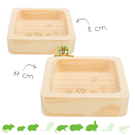 Trixie Futternapf aus Holz, 11 cm