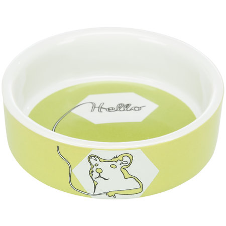 Trixie Ceramiczna miska na jedzenie/wodę Kolorowy chomik 8 cm