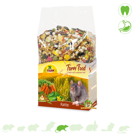 JR Farm Comida para ratas Farm Food 500 gramos Comida natural para ratas domesticadas