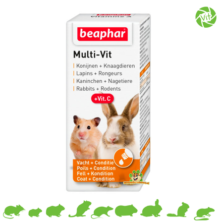 Beaphar Multivitamin für Nagetiere und Kaninchen, 20 ml, für Nagetiere und Kaninchen!