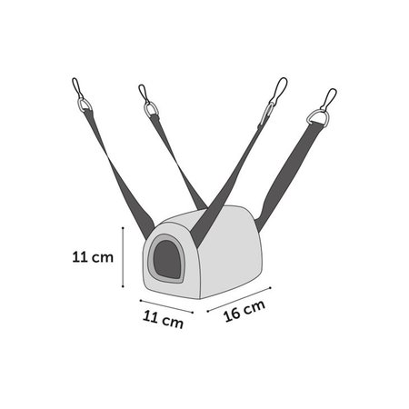 Knaagdier Hangmat Kubus Clara voor Knaagdieren!