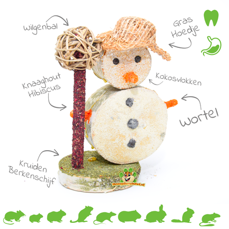 Muñeco de nieve de hierbas 18 cm