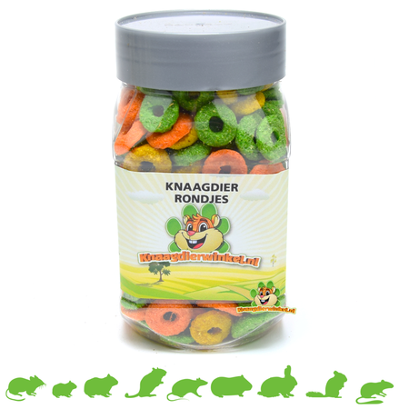 Knaagdierwinkel® Jugo de zanahoria y espino amarillo Rodent Rounds 150 gramos