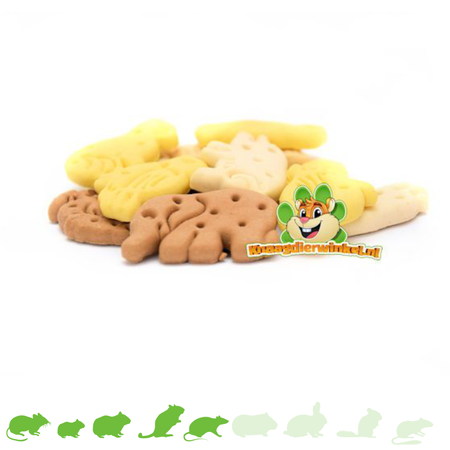 Knaagdierwinkel® Vanille Diertjes Koekjes 400 gram